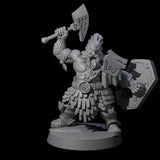 Fire Veined Dwarf Warrior B Miniature for Dungeons and Dragons, Pathfinder or other TTRPGs