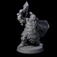Fire Veined Dwarf Warrior B Miniature for Dungeons and Dragons, Pathfinder or other TTRPGs