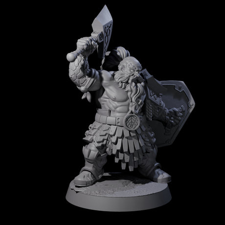 Fire Veined Dwarf Warrior B Miniature for Dungeons and Dragons, Pathfinder or other TTRPGs