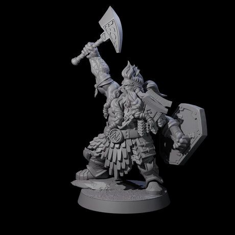 Fire Veined Dwarf Warrior C Miniature for Dungeons and Dragons, Pathfinder or other TTRPGs