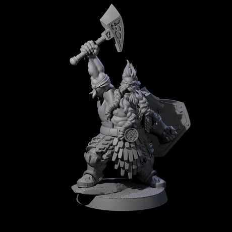 Fire Veined Dwarf Warrior C Miniature for Dungeons and Dragons, Pathfinder or other TTRPGs