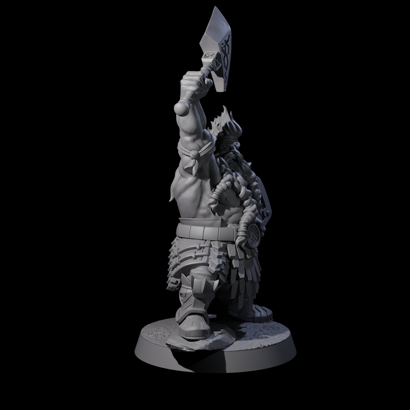 Fire Veined Dwarf Warrior C Miniature for Dungeons and Dragons, Pathfinder or other TTRPGs