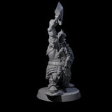 Fire Veined Dwarf Warrior C Miniature for Dungeons and Dragons, Pathfinder or other TTRPGs