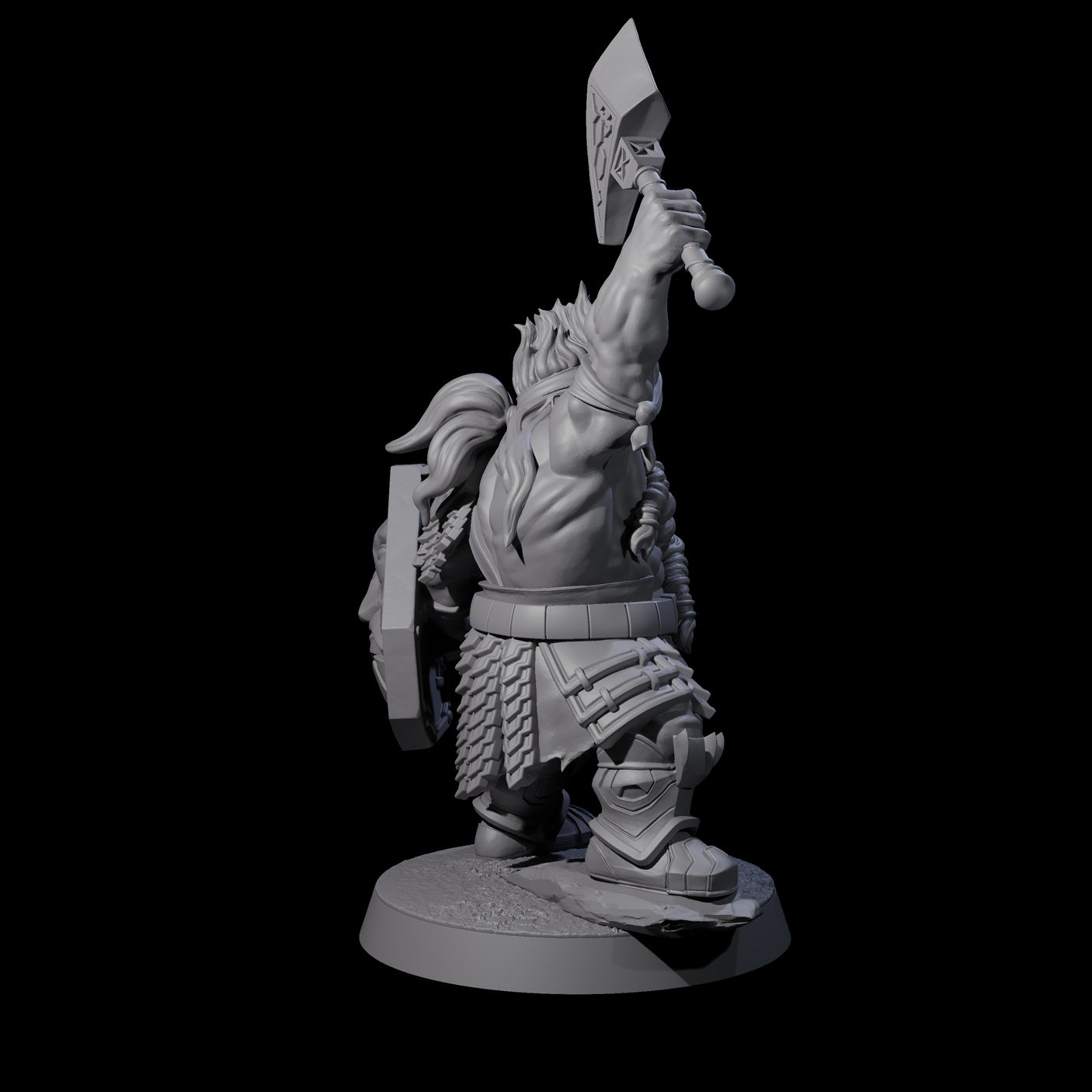 Fire Veined Dwarf Warrior C Miniature for Dungeons and Dragons, Pathfinder or other TTRPGs