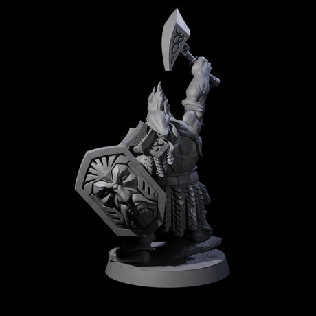 Fire Veined Dwarf Warrior C Miniature for Dungeons and Dragons, Pathfinder or other TTRPGs