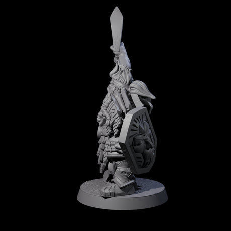 Fire Veined Dwarf Warrior C Miniature for Dungeons and Dragons, Pathfinder or other TTRPGs