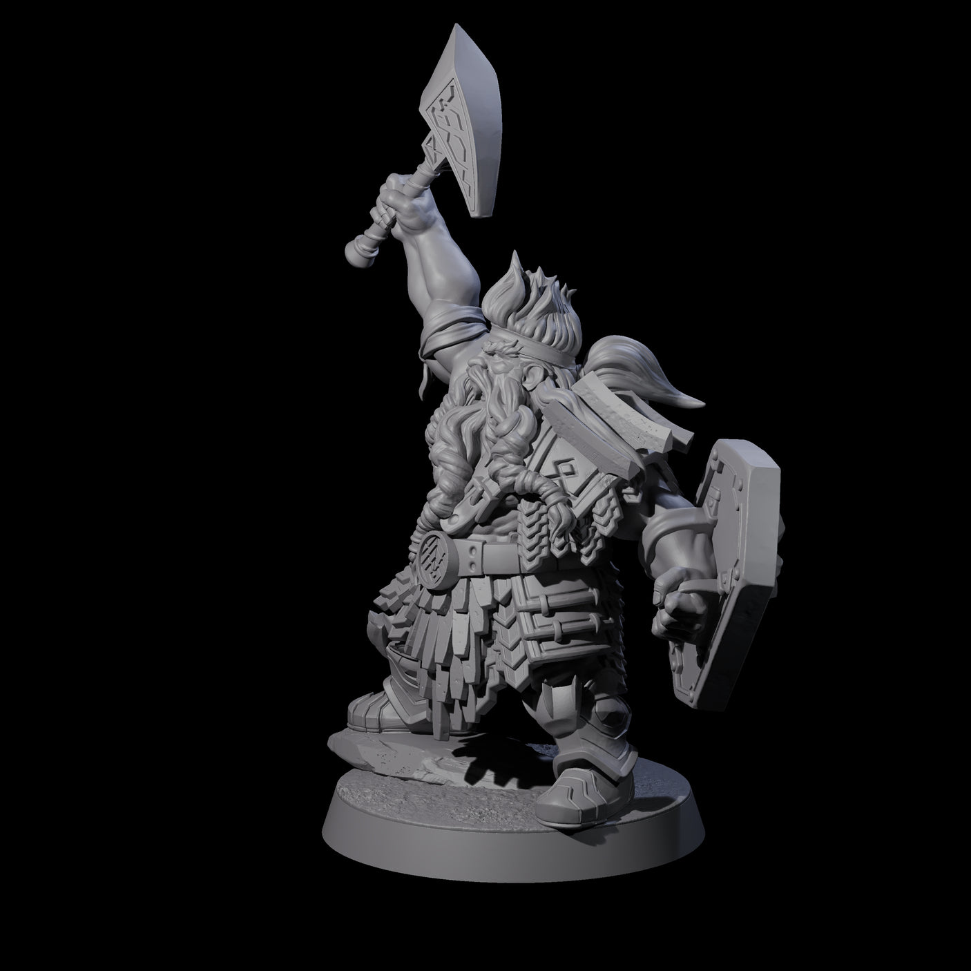 Fire Veined Dwarf Warrior C Miniature for Dungeons and Dragons, Pathfinder or other TTRPGs