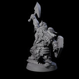 Fire Veined Dwarf Warrior C Miniature for Dungeons and Dragons, Pathfinder or other TTRPGs