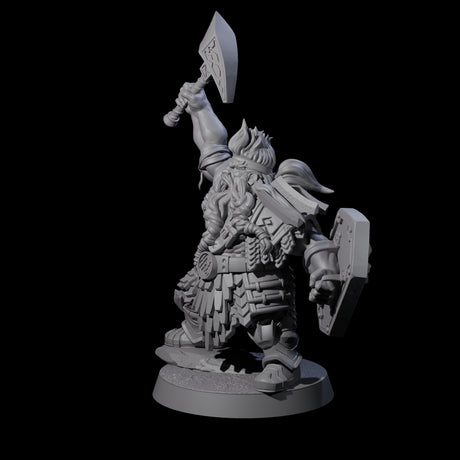 Fire Veined Dwarf Warrior C Miniature for Dungeons and Dragons, Pathfinder or other TTRPGs