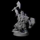 Fire Veined Dwarf Warrior C Miniature for Dungeons and Dragons, Pathfinder or other TTRPGs