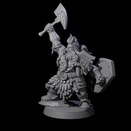 Fire Veined Dwarf Warrior C Miniature for Dungeons and Dragons, Pathfinder or other TTRPGs