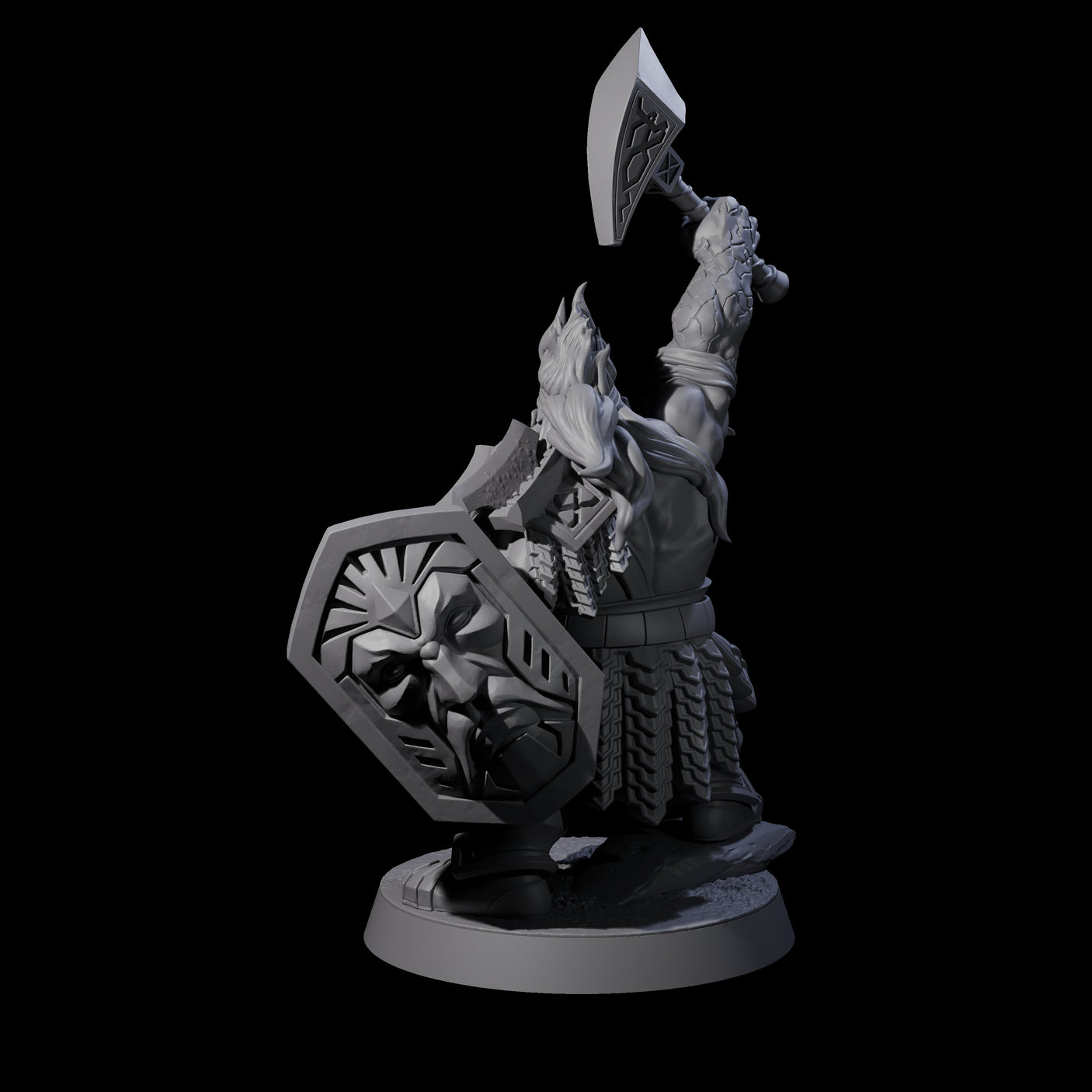 Fire Veined Dwarf Warrior C Miniature for Dungeons and Dragons, Pathfinder or other TTRPGs