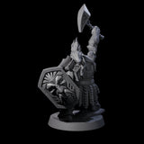 Fire Veined Dwarf Warrior C Miniature for Dungeons and Dragons, Pathfinder or other TTRPGs