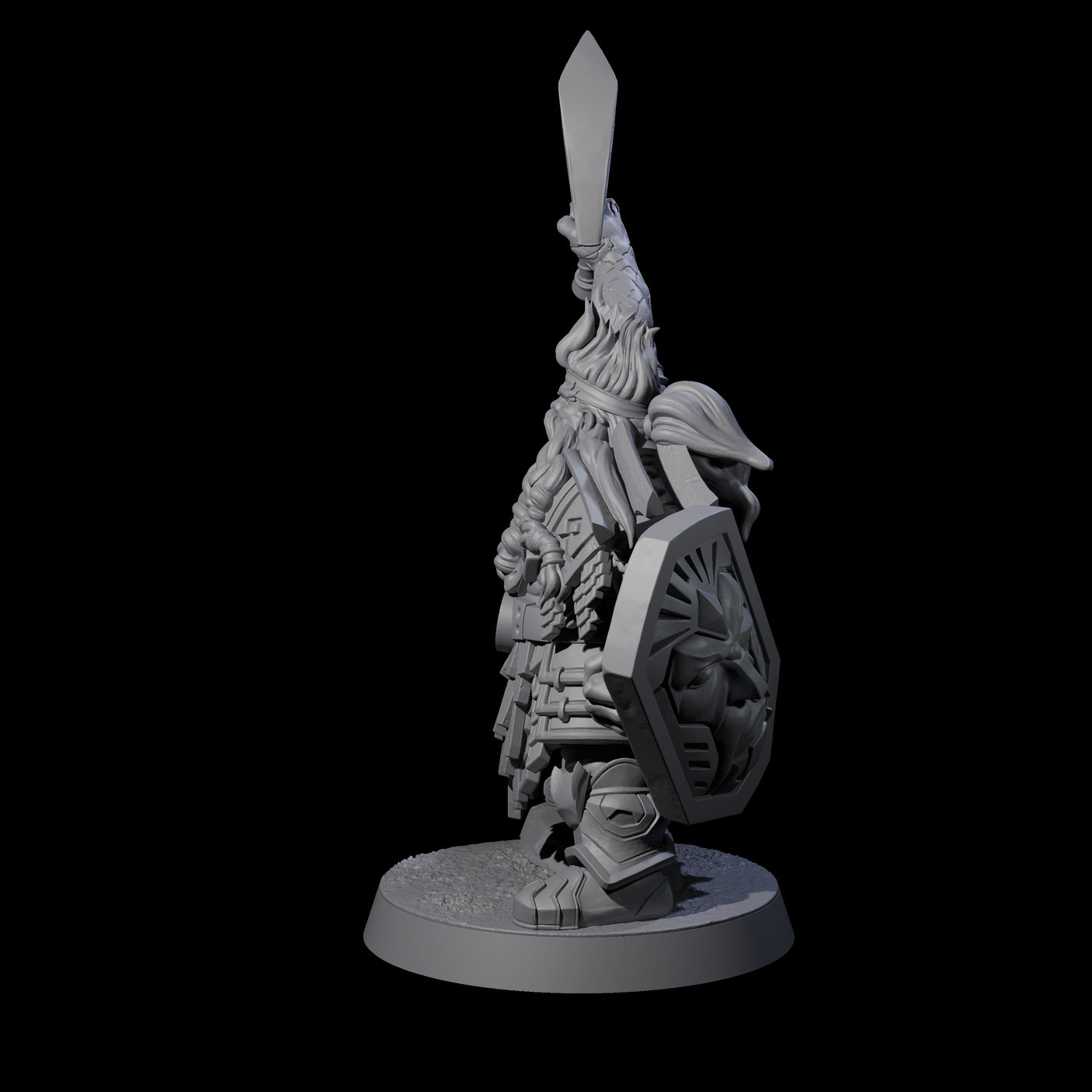 Fire Veined Dwarf Warrior C Miniature for Dungeons and Dragons, Pathfinder or other TTRPGs