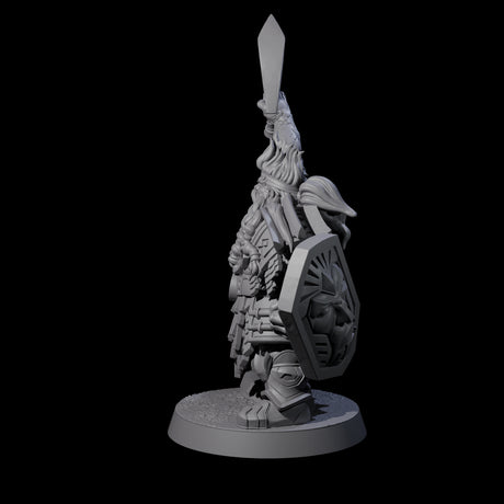 Fire Veined Dwarf Warrior C Miniature for Dungeons and Dragons, Pathfinder or other TTRPGs