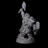 Fire Veined Dwarf Warrior C Miniature for Dungeons and Dragons, Pathfinder or other TTRPGs