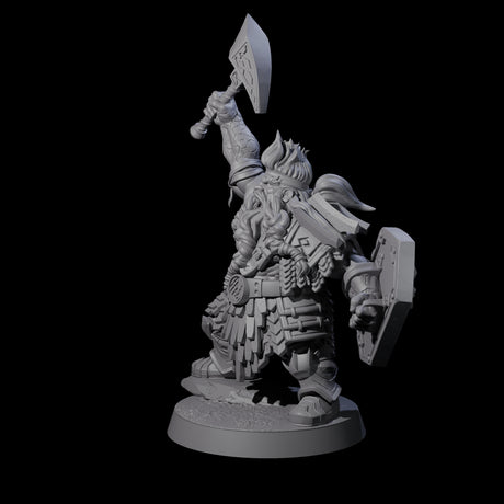 Fire Veined Dwarf Warrior C Miniature for Dungeons and Dragons, Pathfinder or other TTRPGs