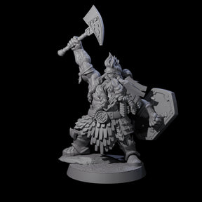 Fire Veined Dwarf Warrior C Miniature for Dungeons and Dragons, Pathfinder or other TTRPGs