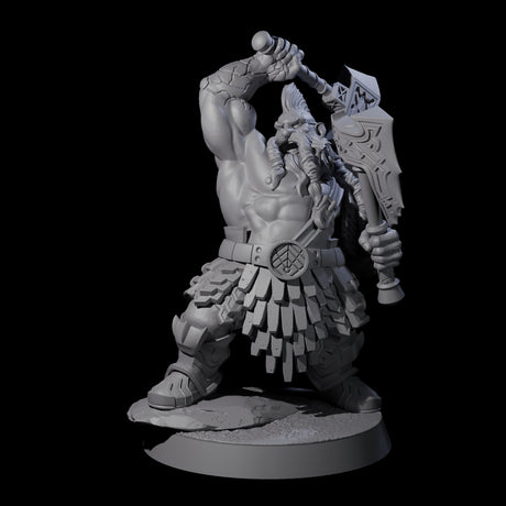 Fire Veined Dwarf Warrior D Miniature for Dungeons and Dragons, Pathfinder or other TTRPGs