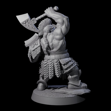 Fire Veined Dwarf Warrior D Miniature for Dungeons and Dragons, Pathfinder or other TTRPGs