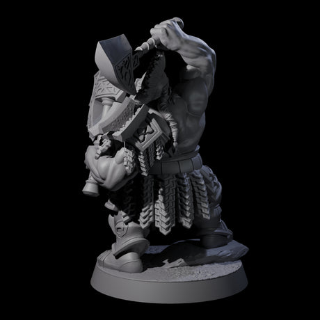 Fire Veined Dwarf Warrior D Miniature for Dungeons and Dragons, Pathfinder or other TTRPGs