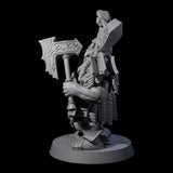 Fire Veined Dwarf Warrior D Miniature for Dungeons and Dragons, Pathfinder or other TTRPGs