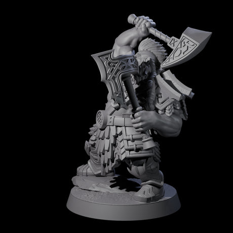 Fire Veined Dwarf Warrior D Miniature for Dungeons and Dragons, Pathfinder or other TTRPGs