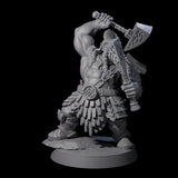 Fire Veined Dwarf Warrior D Miniature for Dungeons and Dragons, Pathfinder or other TTRPGs