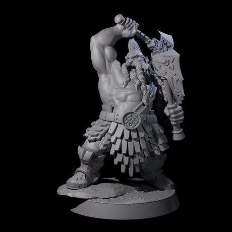 Fire Veined Dwarf Warrior D Miniature for Dungeons and Dragons, Pathfinder or other TTRPGs