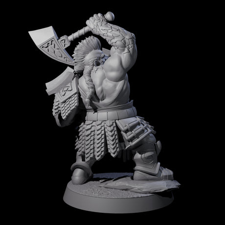 Fire Veined Dwarf Warrior D Miniature for Dungeons and Dragons, Pathfinder or other TTRPGs