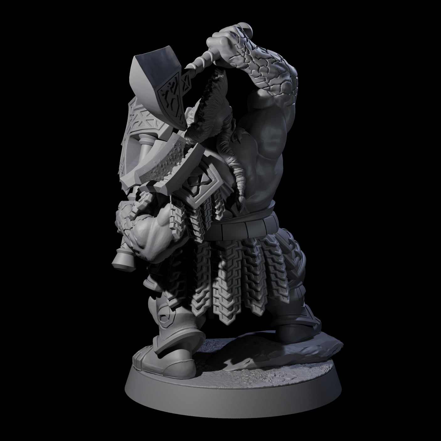 Fire Veined Dwarf Warrior D Miniature for Dungeons and Dragons, Pathfinder or other TTRPGs