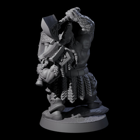 Fire Veined Dwarf Warrior D Miniature for Dungeons and Dragons, Pathfinder or other TTRPGs
