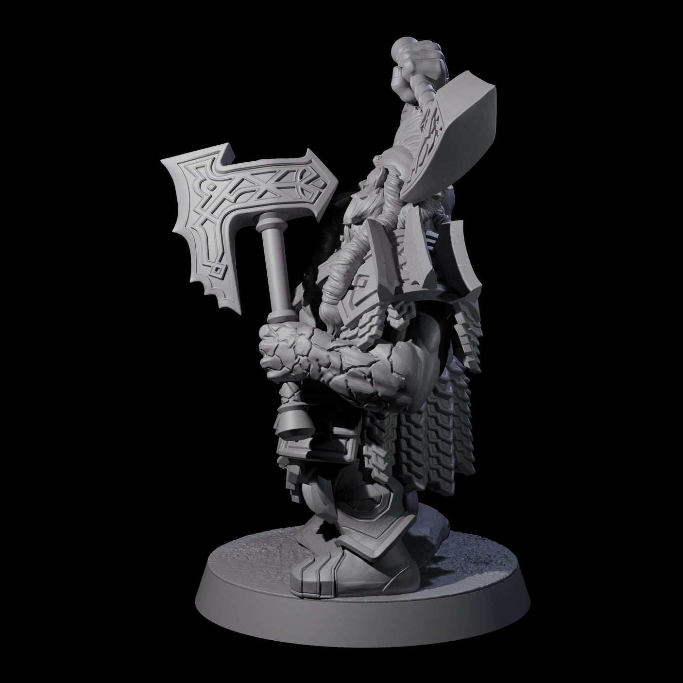 Fire Veined Dwarf Warrior D Miniature for Dungeons and Dragons, Pathfinder or other TTRPGs