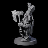 Fire Veined Dwarf Warrior D Miniature for Dungeons and Dragons, Pathfinder or other TTRPGs
