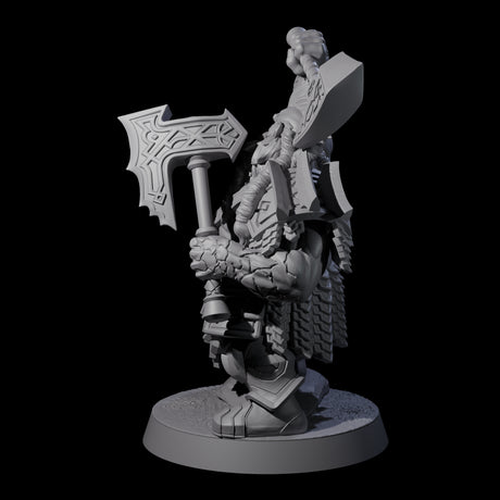 Fire Veined Dwarf Warrior D Miniature for Dungeons and Dragons, Pathfinder or other TTRPGs