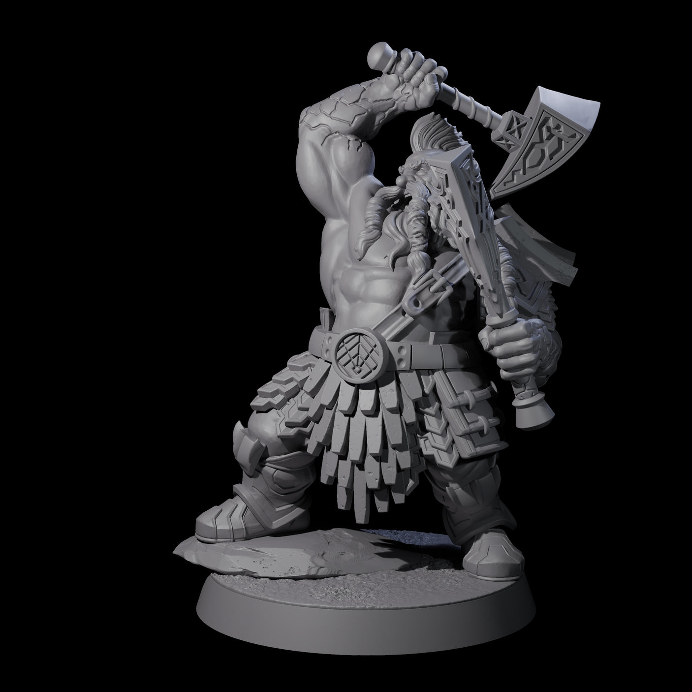 Fire Veined Dwarf Warrior D Miniature for Dungeons and Dragons, Pathfinder or other TTRPGs