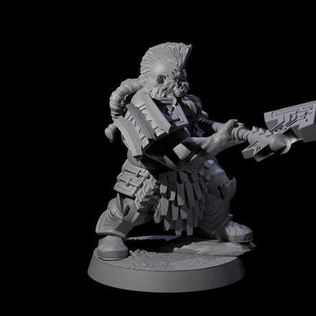 Fire Veined Dwarf Warrior E Miniature for Dungeons and Dragons, Pathfinder or other TTRPGs