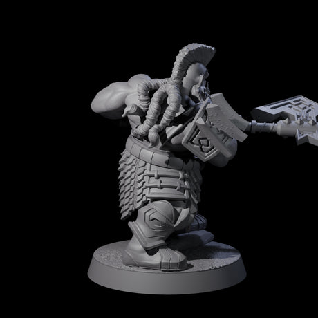 Fire Veined Dwarf Warrior E Miniature for Dungeons and Dragons, Pathfinder or other TTRPGs