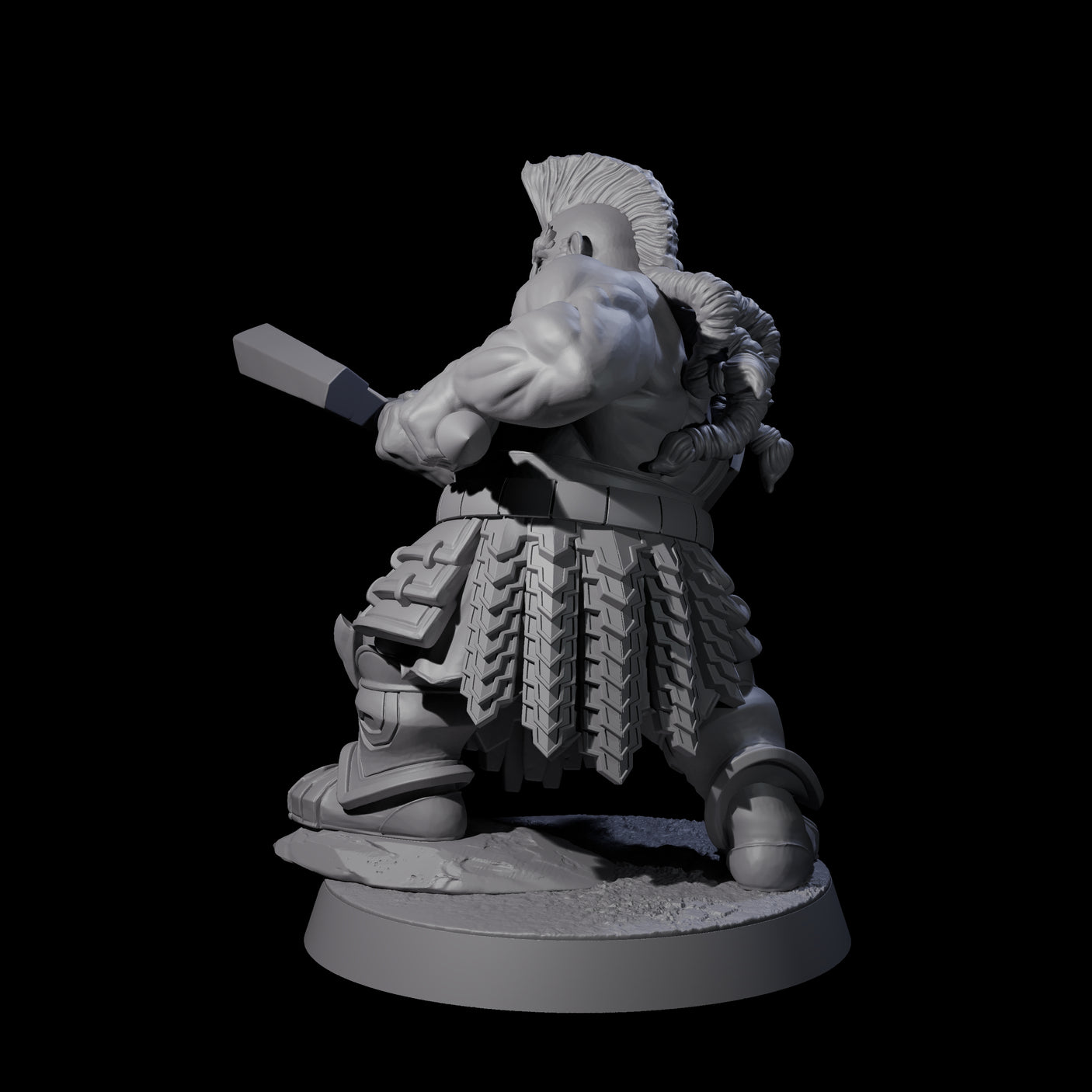 Fire Veined Dwarf Warrior E Miniature for Dungeons and Dragons, Pathfinder or other TTRPGs