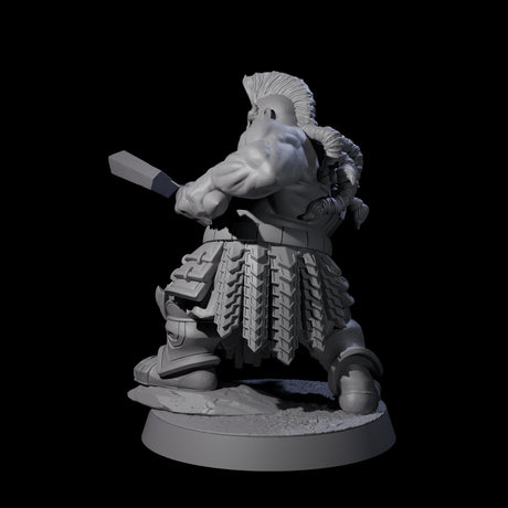 Fire Veined Dwarf Warrior E Miniature for Dungeons and Dragons, Pathfinder or other TTRPGs