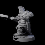 Fire Veined Dwarf Warrior E Miniature for Dungeons and Dragons, Pathfinder or other TTRPGs