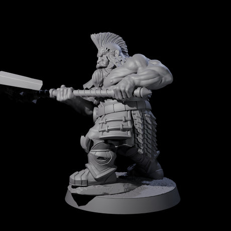 Fire Veined Dwarf Warrior E Miniature for Dungeons and Dragons, Pathfinder or other TTRPGs