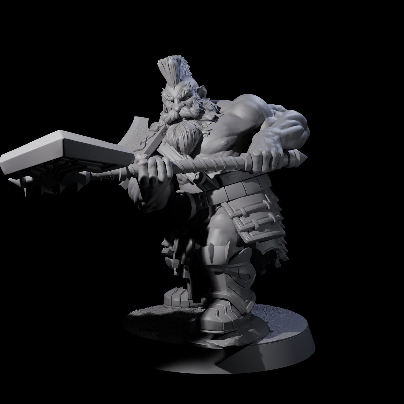 Fire Veined Dwarf Warrior E Miniature for Dungeons and Dragons, Pathfinder or other TTRPGs