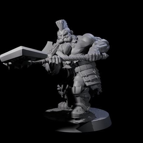 Fire Veined Dwarf Warrior E Miniature for Dungeons and Dragons, Pathfinder or other TTRPGs