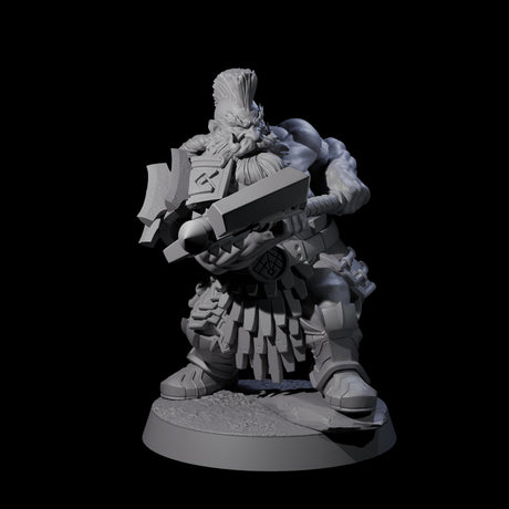 Fire Veined Dwarf Warrior E Miniature for Dungeons and Dragons, Pathfinder or other TTRPGs