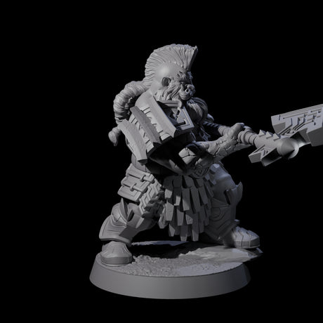 Fire Veined Dwarf Warrior E Miniature for Dungeons and Dragons, Pathfinder or other TTRPGs