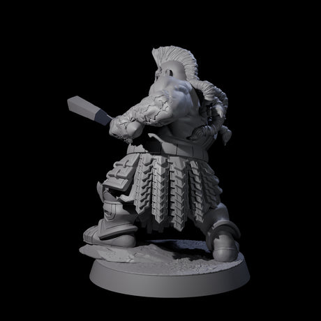 Fire Veined Dwarf Warrior E Miniature for Dungeons and Dragons, Pathfinder or other TTRPGs