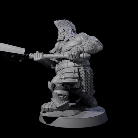 Fire Veined Dwarf Warrior E Miniature for Dungeons and Dragons, Pathfinder or other TTRPGs