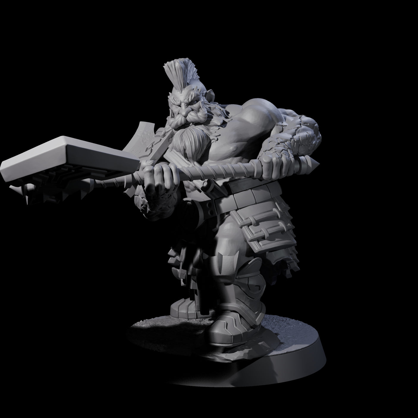 Fire Veined Dwarf Warrior E Miniature for Dungeons and Dragons, Pathfinder or other TTRPGs