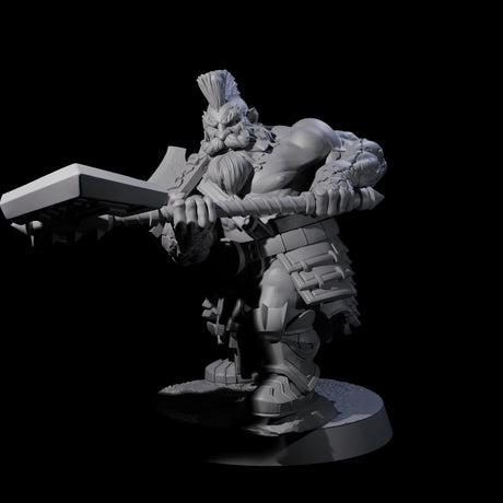 Fire Veined Dwarf Warrior E Miniature for Dungeons and Dragons, Pathfinder or other TTRPGs